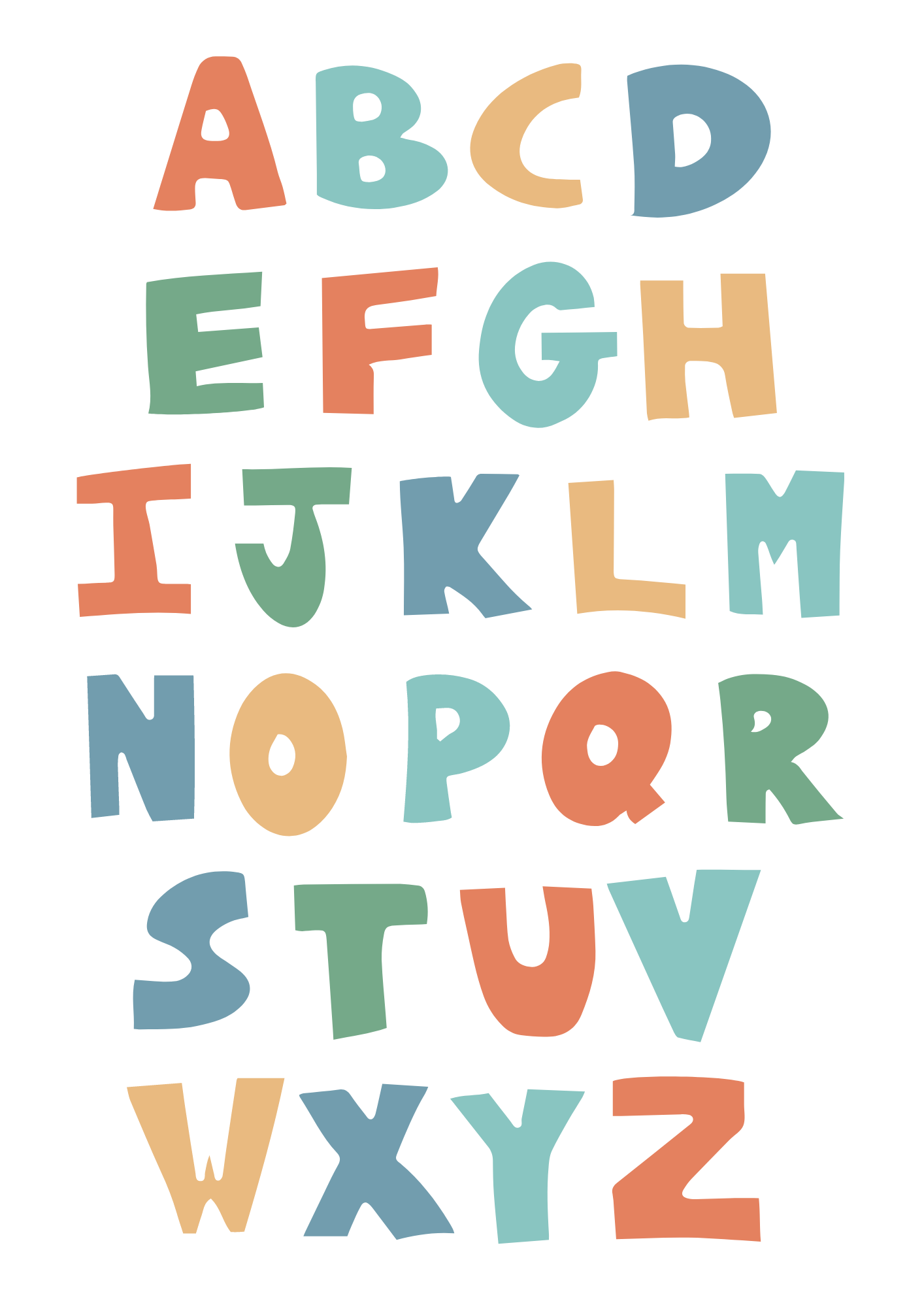 Poster alphabet couleurs