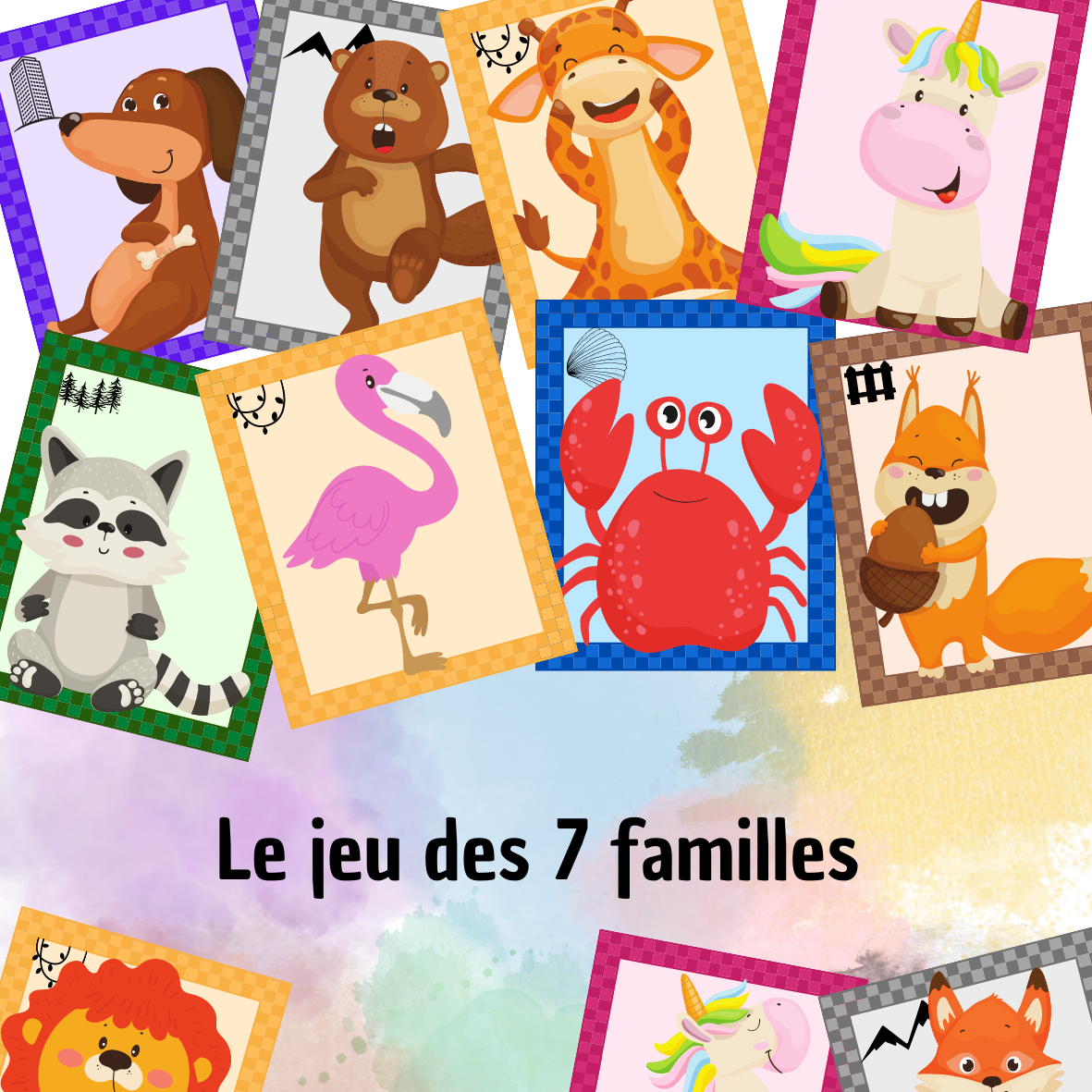Imagier jeu 7 familles animaux et lieux de vie sur Tutwi