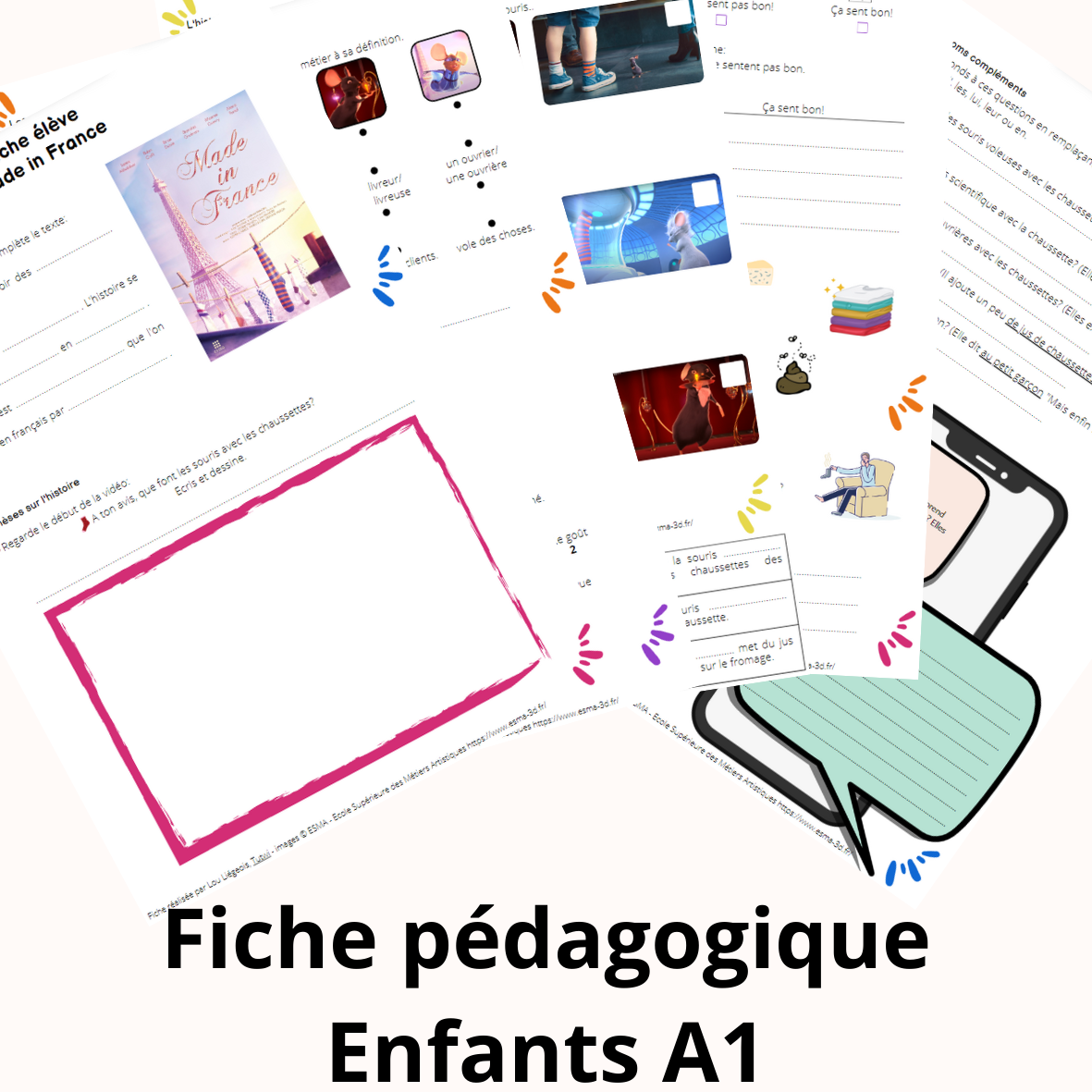 Fiche pédagogique, enfants A1, Made in France, ESMA, sur Tutwi