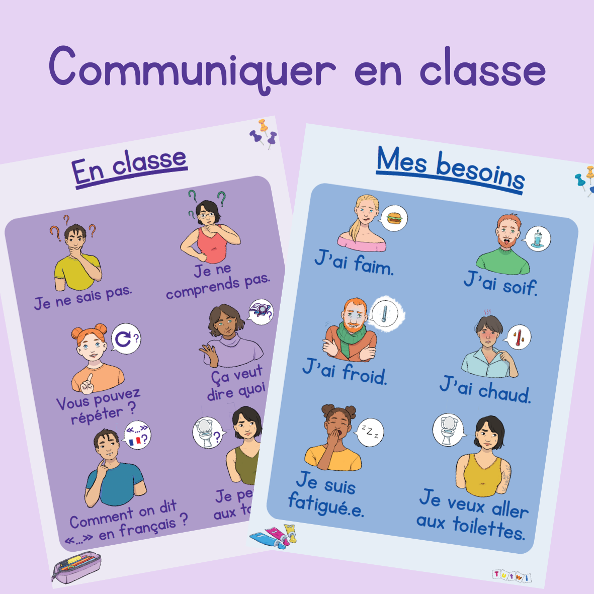 communiquer en classe affiches